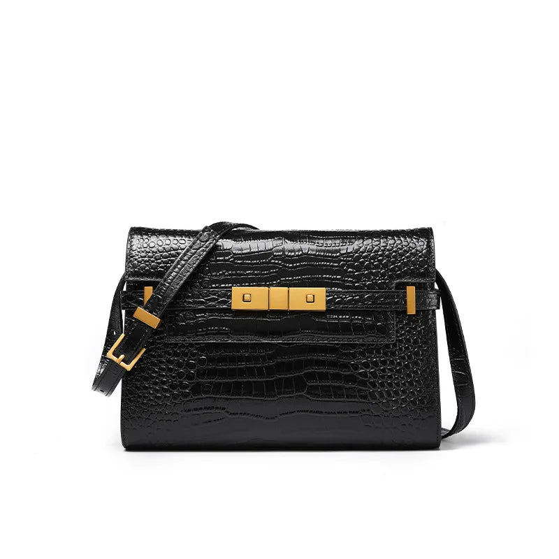 Designer luxury bag women's bag Premium vintage crossbody bag Casual commuter leather shoulder bag