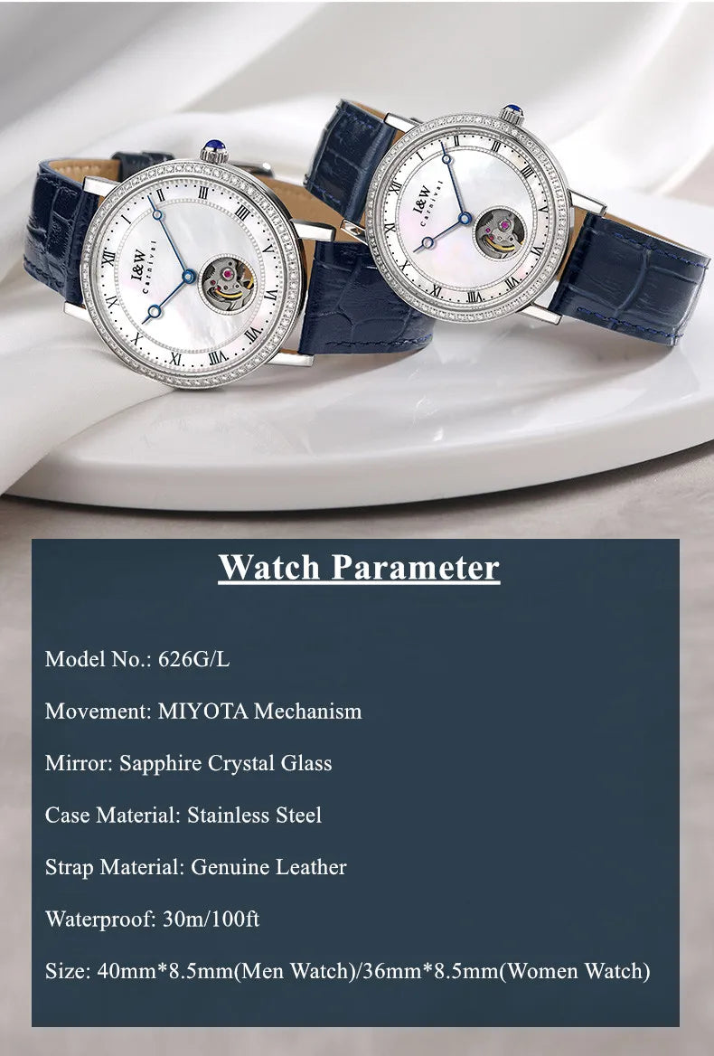 CARNIVAL Brand Luxury Mechanical Watch for Women Ladies Fashion Sapphire Automatic Movement Wristwatches Waterproof Reloj Mujer