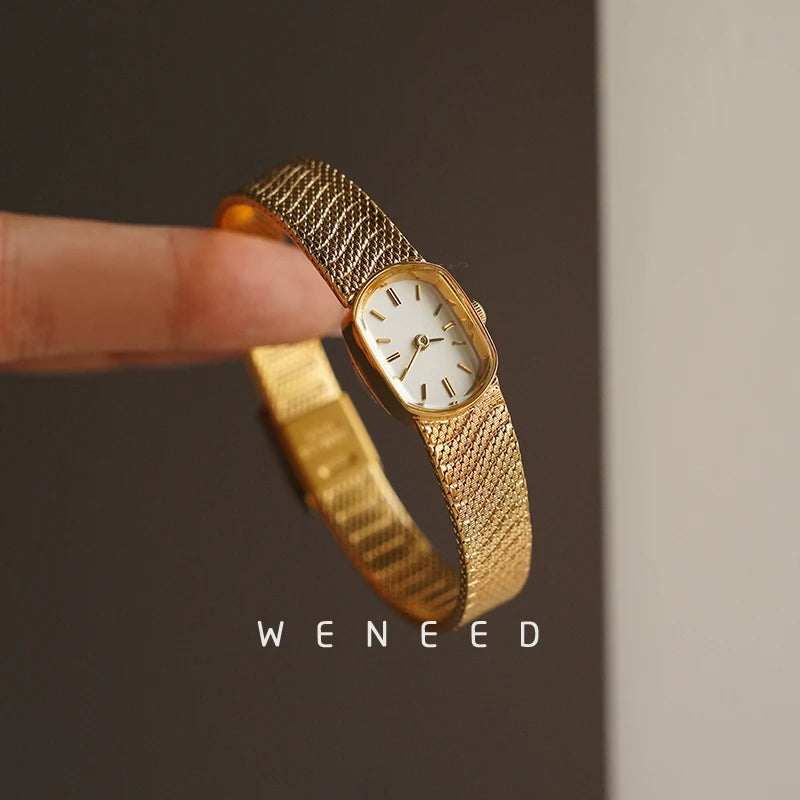 Watch for women light luxury niche small gold watch 2025 new retro small exquisite women's quartz watch