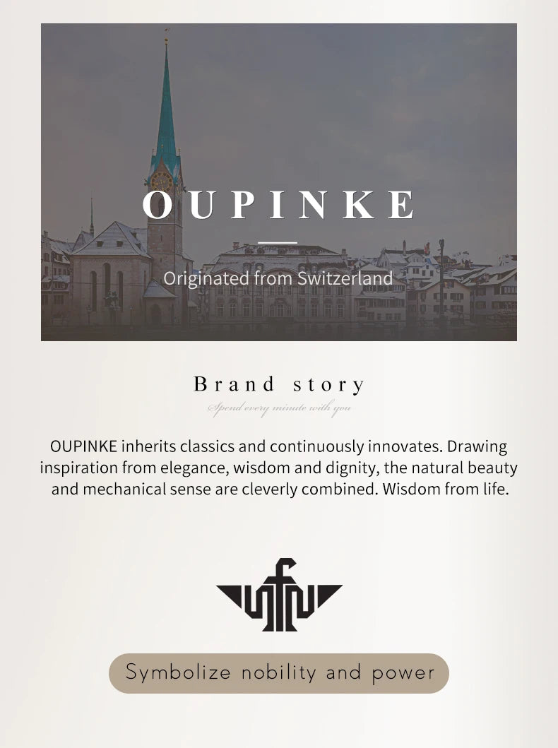 OUPINKE 3183 Women Watch Top Luxury Brand Automatic Mechanical Tungsten Steel Watchstrap Waterproof Gift Box Watches For Women