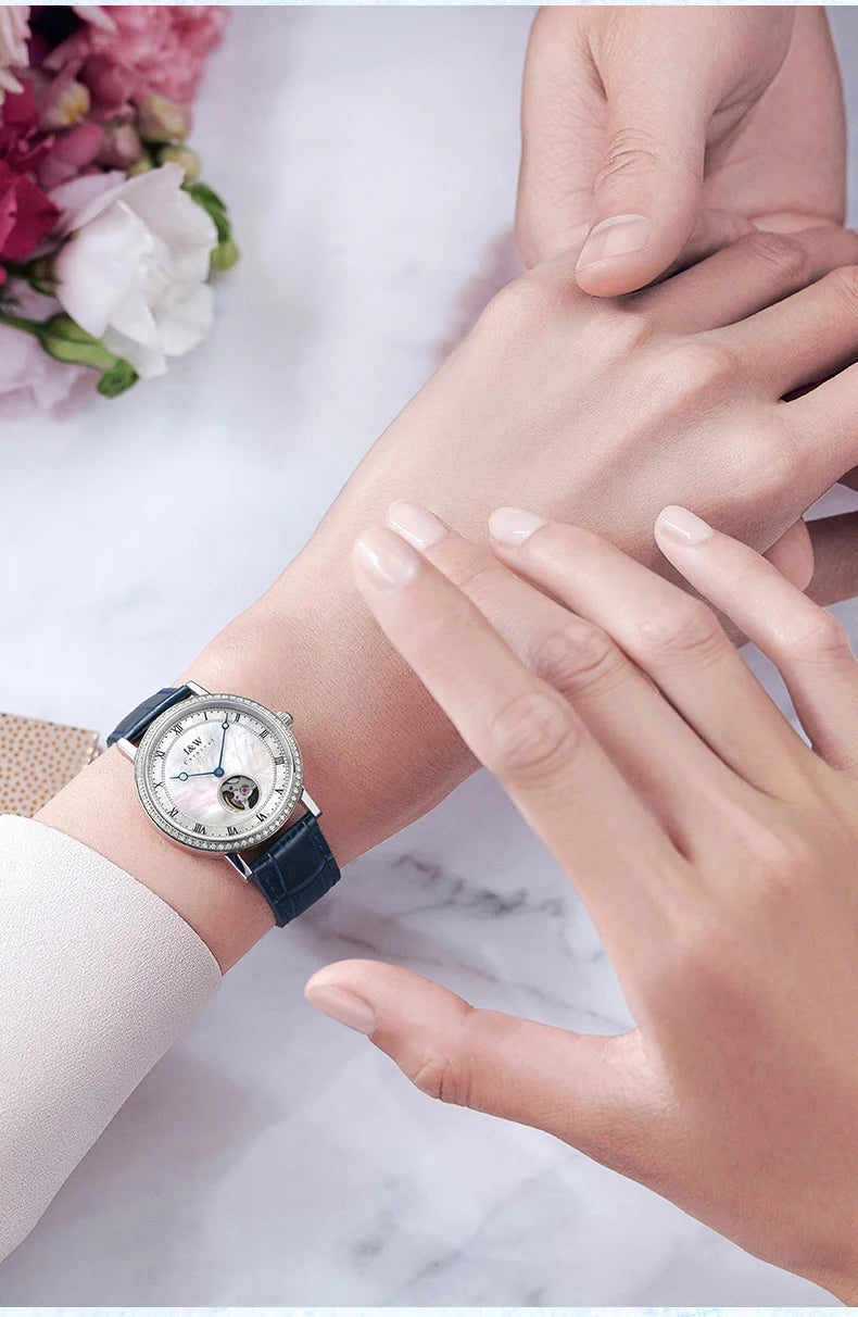 CARNIVAL Brand Luxury Mechanical Watch for Women Ladies Fashion Sapphire Automatic Movement Wristwatches Waterproof Reloj Mujer