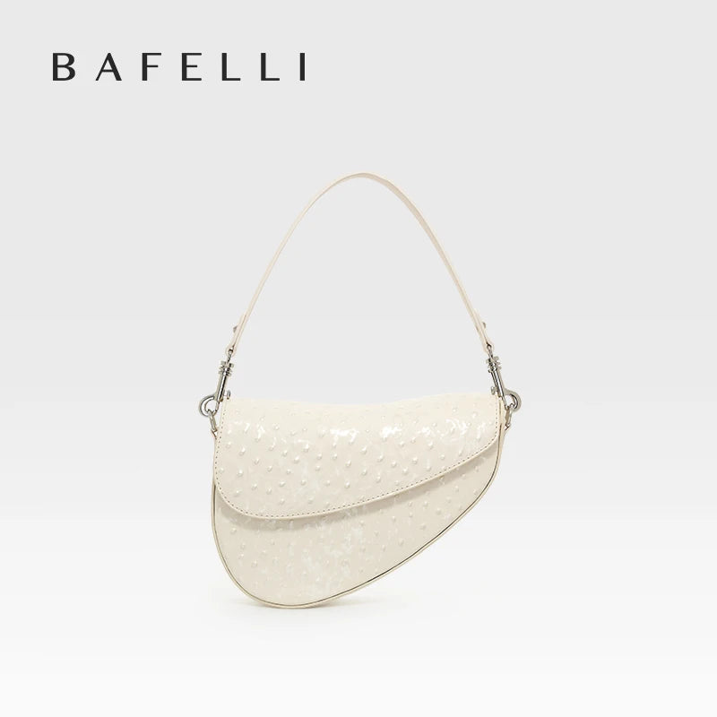 BAFELLI 2025 WOMEN'S NEW HANDBAG SADDLE ORIGINAL LUXURY DESIGNER BRAND EVENING BAGS SHOULDER FASHION FEMALE PURSE CROSSBODY
