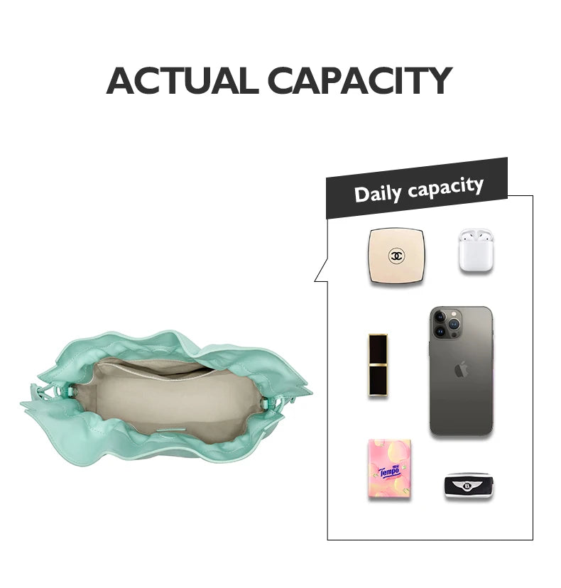 BAFELLI 2025 NEW WOMEN'S BAG LEATHER CASUAL BUCKET HANDBAGS FOR FEMALE TREND FASHION SHOPPER PURSE LUXURY BRAND SHOULDER