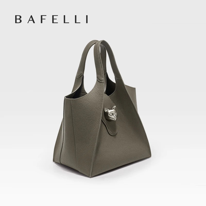 BAFELLI 2025 WOMEN'S HANDBAG TOTE TRAVEL BAGS GENUINE LEATHER CASUAL FASHION LUXURY BRAND UNISEX PURSE BUSINESS STYLISH DESIGNER