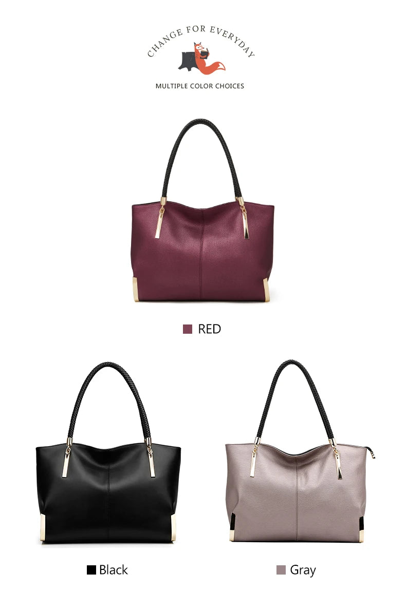 FOXER Brand Stylish Women Cowhide Leather Handbag Female Shoulder Bag Design Luxury Lady Large Capacity Zipper Top-Handle Bags