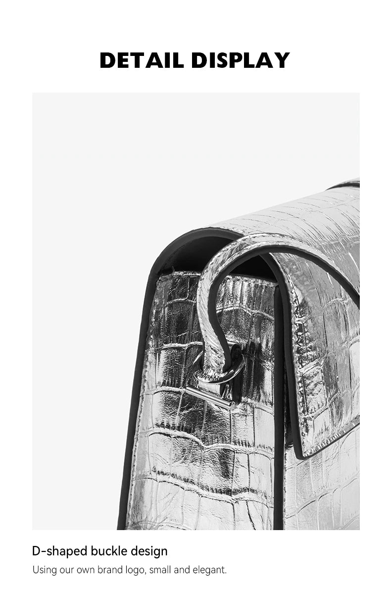 BAFELLI 2025 NEW WOMEN'S LUXURY BAGS CAT BRAND FASHION HANDBAG SILVER LEATHER CLUTCH STYLISH EVENING CASUAL PURSE HIGH QUALITY