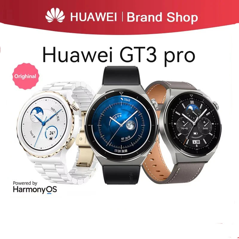 HUAWEI WATCH GT 3 Pro Titanium Body Sapphire Glass Mirror Diving Grade Waterproof 14 Days Long Battery Life Blood Oxygen Monitor