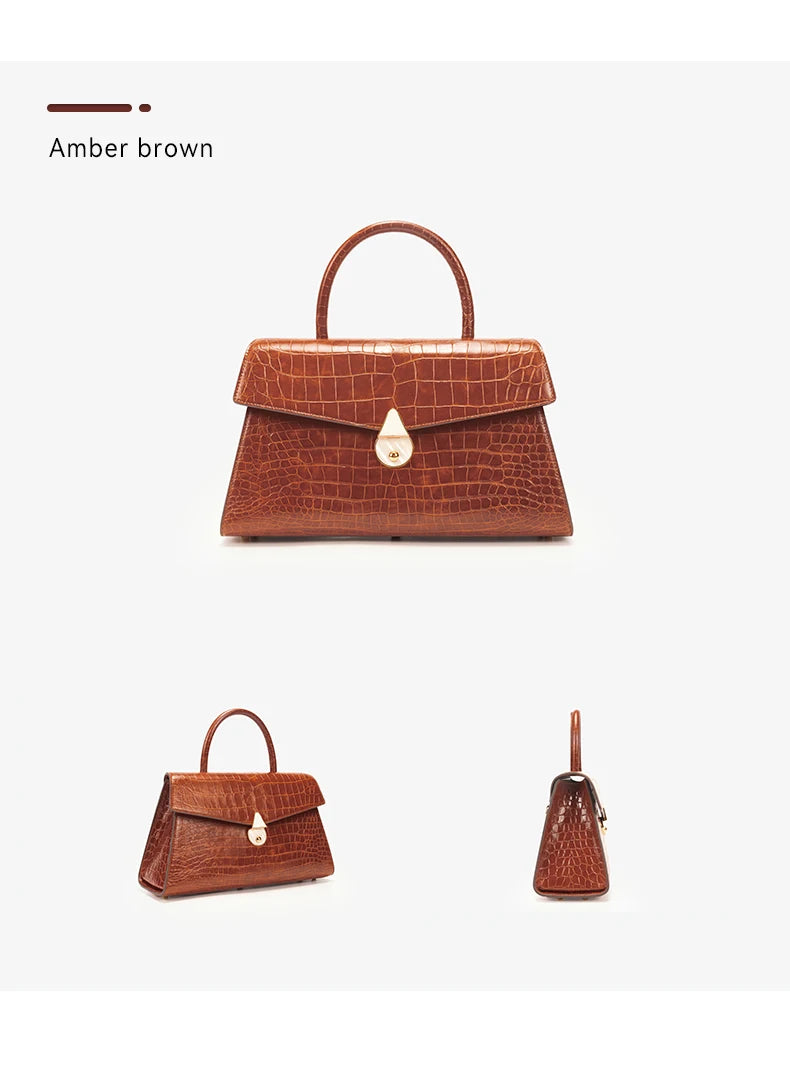 Genuine Leather Women's Bag 2025 New Model Large Capacity Handheld Crossbody Bag Fashionable and Versatile for Autumn and Winter