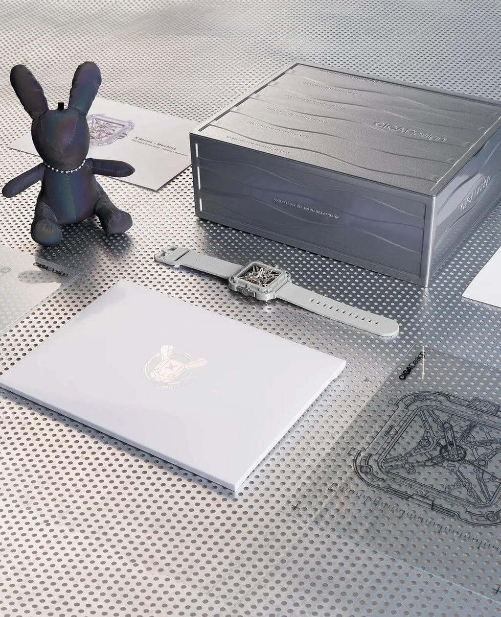 CIGA Design X Series Automatic Movement Couple Watches for Men Women White Ceramic Luminous Skeleton Mechanical Wristwatches