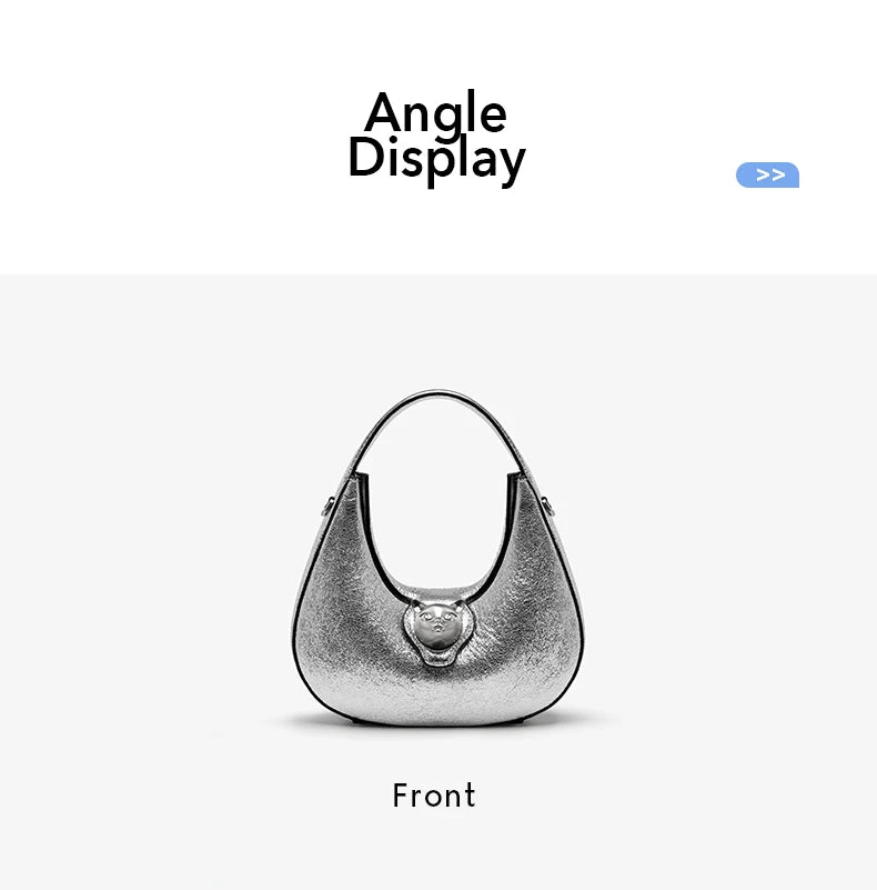 BAFELLI 2025 NEW WOMEN'S HANDBAG CAT SERIES GENUINE LEATHER LUXURY BRAND FASHION RETRO STYLE SHOULDER HOBOS FLAP BAGS FEMALE