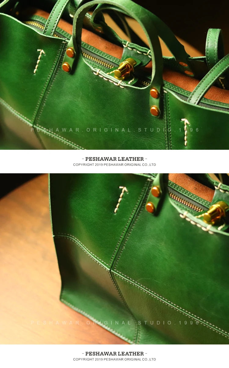 Genuine Leather Women's Handbags Cowhide Large Capacity Lady Tote Bag Niche Retro Commuter Portable Shoulder Bags 2025 New