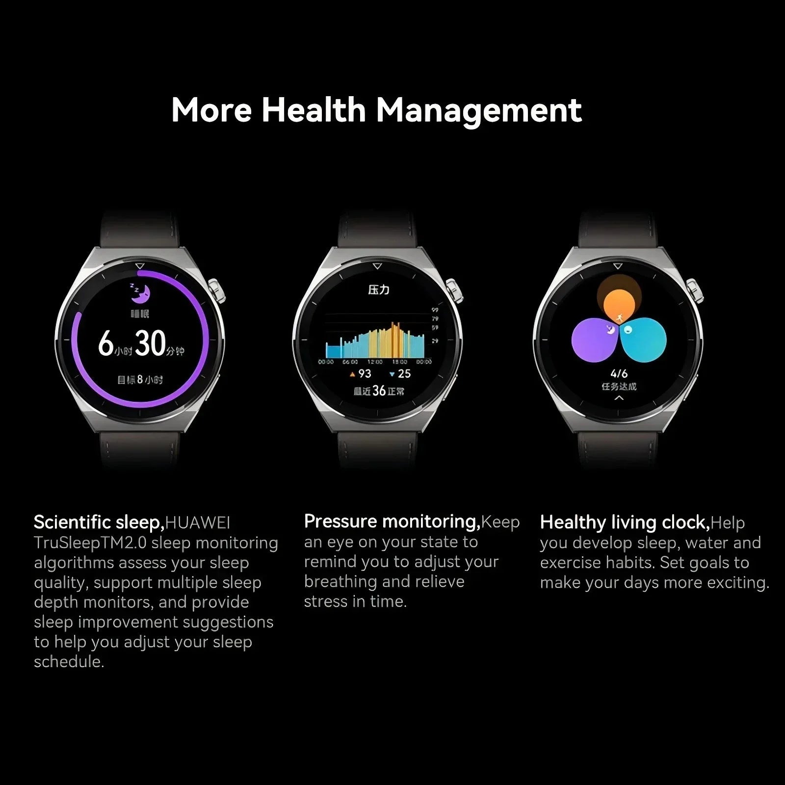 HUAWEI WATCH GT 3 Pro Titanium Body Sapphire Glass Mirror Diving Grade Waterproof 14 Days Long Battery Life Blood Oxygen Monitor