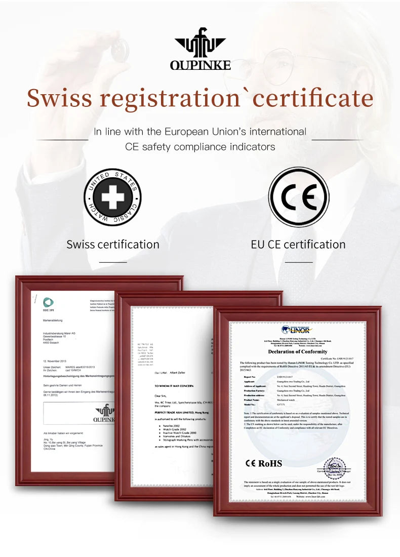 OUPINKE 3199 Real Diamond Swiss Automatic Watch for Women Original Top Brand Mechanical Women's Watches Luxury Ladies Wristwatch