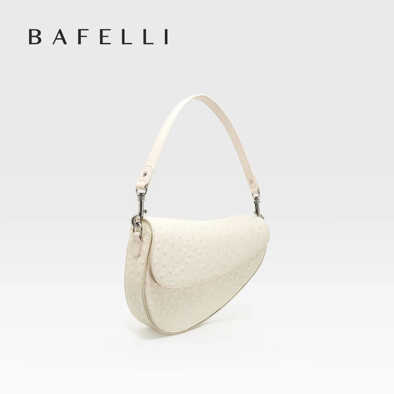 BAFELLI 2025 WOMEN'S NEW HANDBAG SADDLE ORIGINAL LUXURY DESIGNER BRAND EVENING BAGS SHOULDER FASHION FEMALE PURSE CROSSBODY