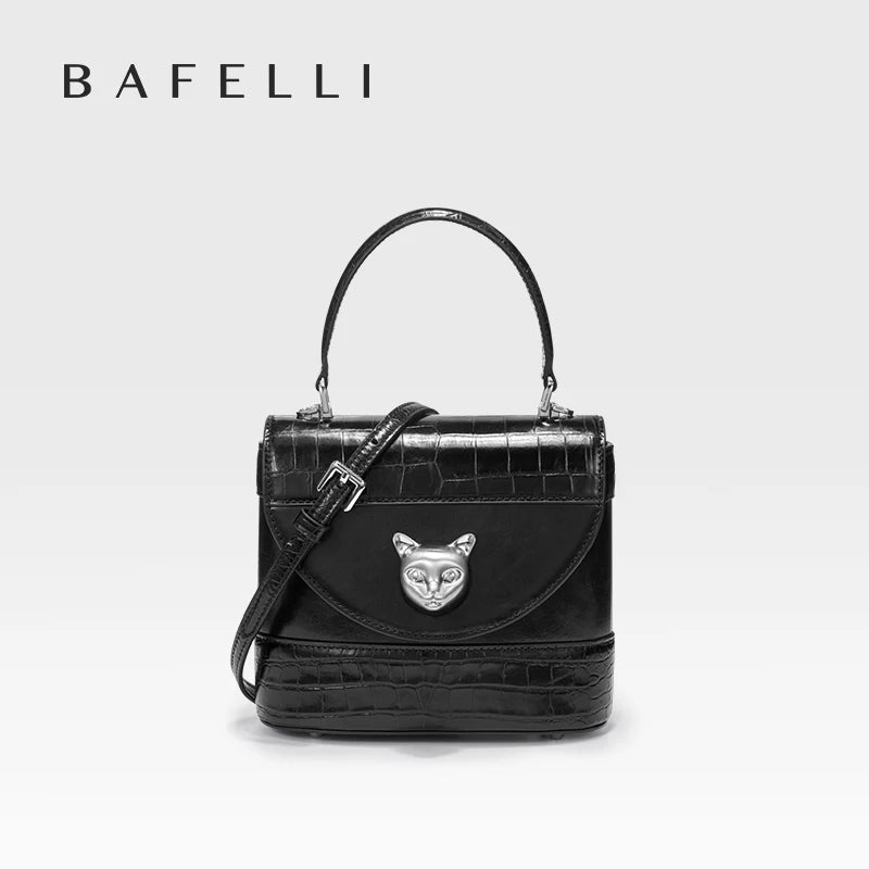 BAFELLI HANDBAG 2025 WOMEN'S NEW LEATHER PURSE EVENING DESIGNER BUCKET CAT LUXURY BRAND FASHION BUSINESS CASUAL BAGS