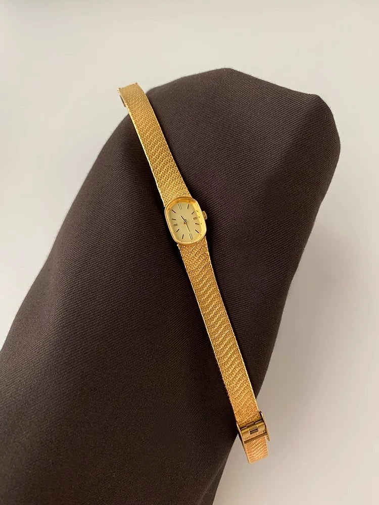 Watch for women light luxury niche small gold watch 2025 new retro small exquisite women's quartz watch