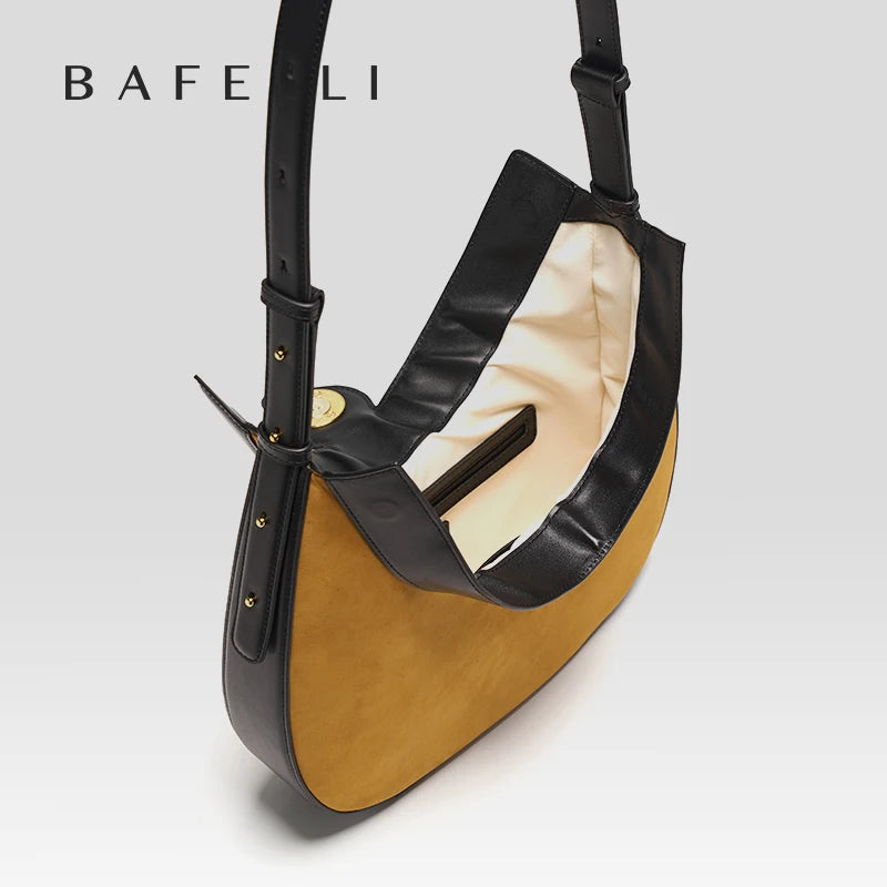 BAFELLI 2025 NEW WOMEN'S HANDBAG CAT SERIES GENUINE LEATHER LUXURY BRAND FASHION RETRO STYLE SHOULDER HOBOS FLAP BAGS FEMALE