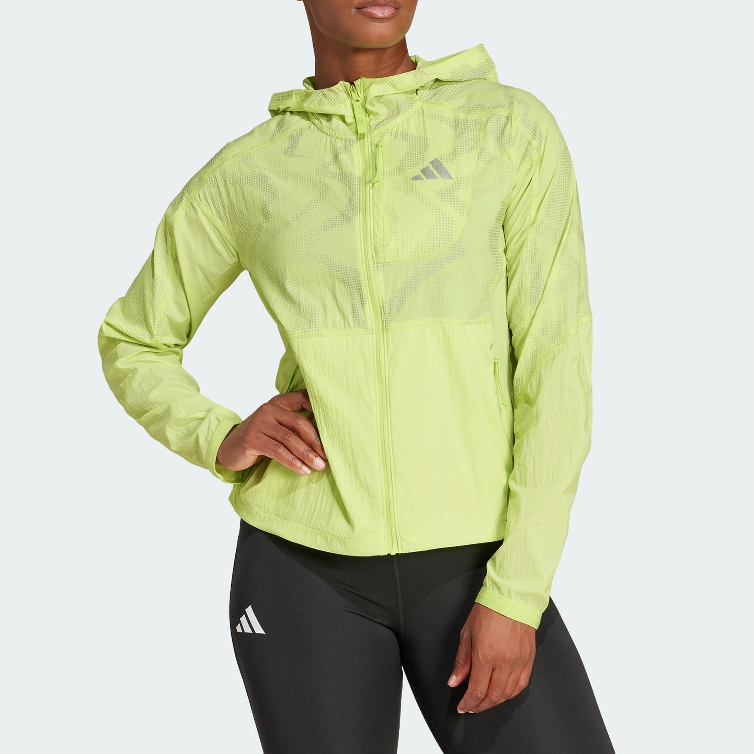 Adidas Official Genuine New Women's Running Sport Hooded Woven Jacket JP3820