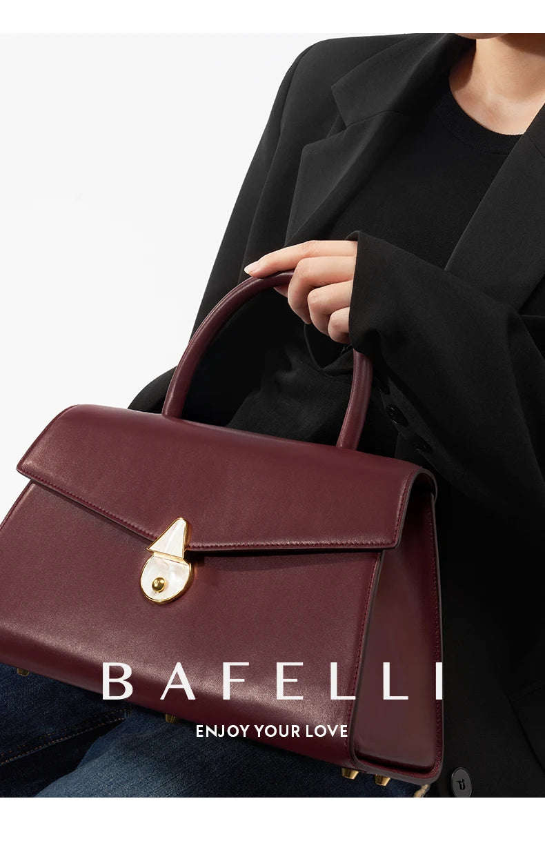 Genuine Leather Women's Bag 2025 New Model Large Capacity Handheld Crossbody Bag Fashionable and Versatile for Autumn and Winter