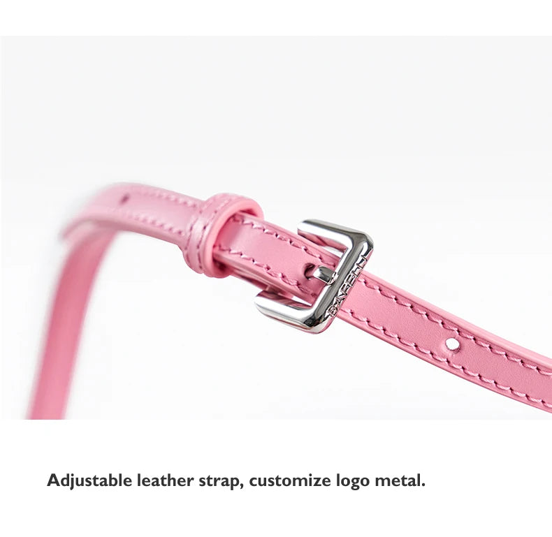 BAFELLI 2025 NEW WOMEN'S FASHION PINK EVENING HANDBAG SHOULDER BOXY BAG CASUAL PURSE LUXURY BRAND DESIGNER LEATHER TREND LADY