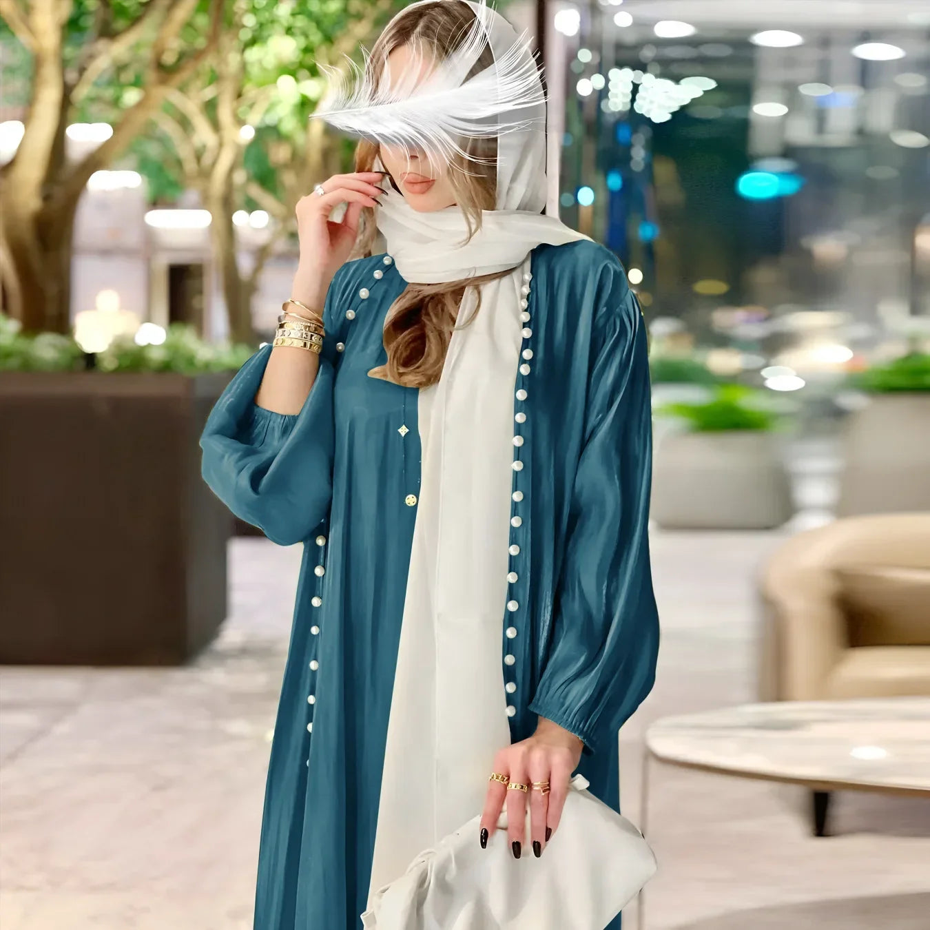 2025 Caftan Muslim Abaya Women Dress 2 Piece Set Abayas Gowns Dubai Arabic Silk Satin Kimono Cardigan Robe Outwear Autumn