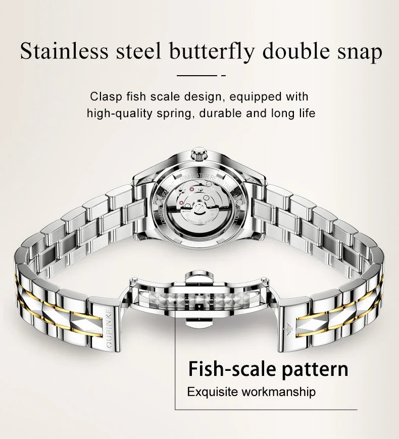 OUPINKE 3169 Luxury Elegant Fashion Womens Watch Automatic Mechanical Day Date Watch For Ladies Waterproof Original Gifts Reloj