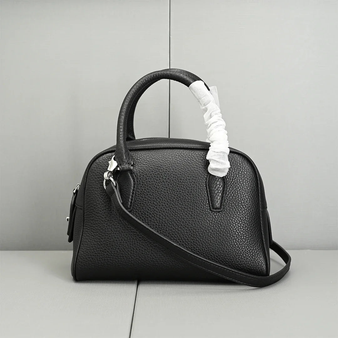 26cm Genuine Leather Handbag With Top Layer Cowhide New Women Shoulder Crossbody Bag Versatile Commuting Soft Texture