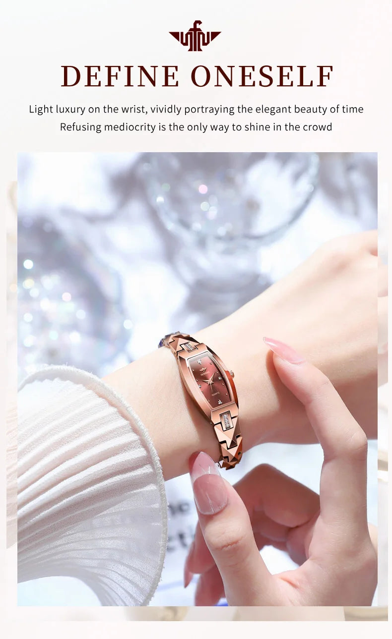 OUPINKE 3242 Women Watch Elegant Luxury Imported Swiss Movement Women Quartz Watch Diamond Tungsten Steel Watch Gift Box Set