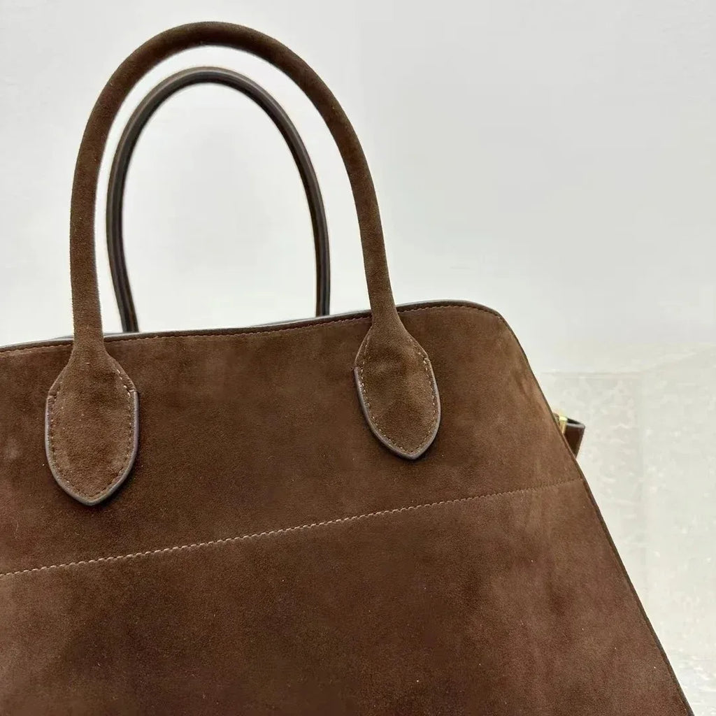 2025SSS Margaux 10/12/15 High Quality Tote Bag Fashion Large Capacity Casual Shoulder Bag Commute Suede Handbag