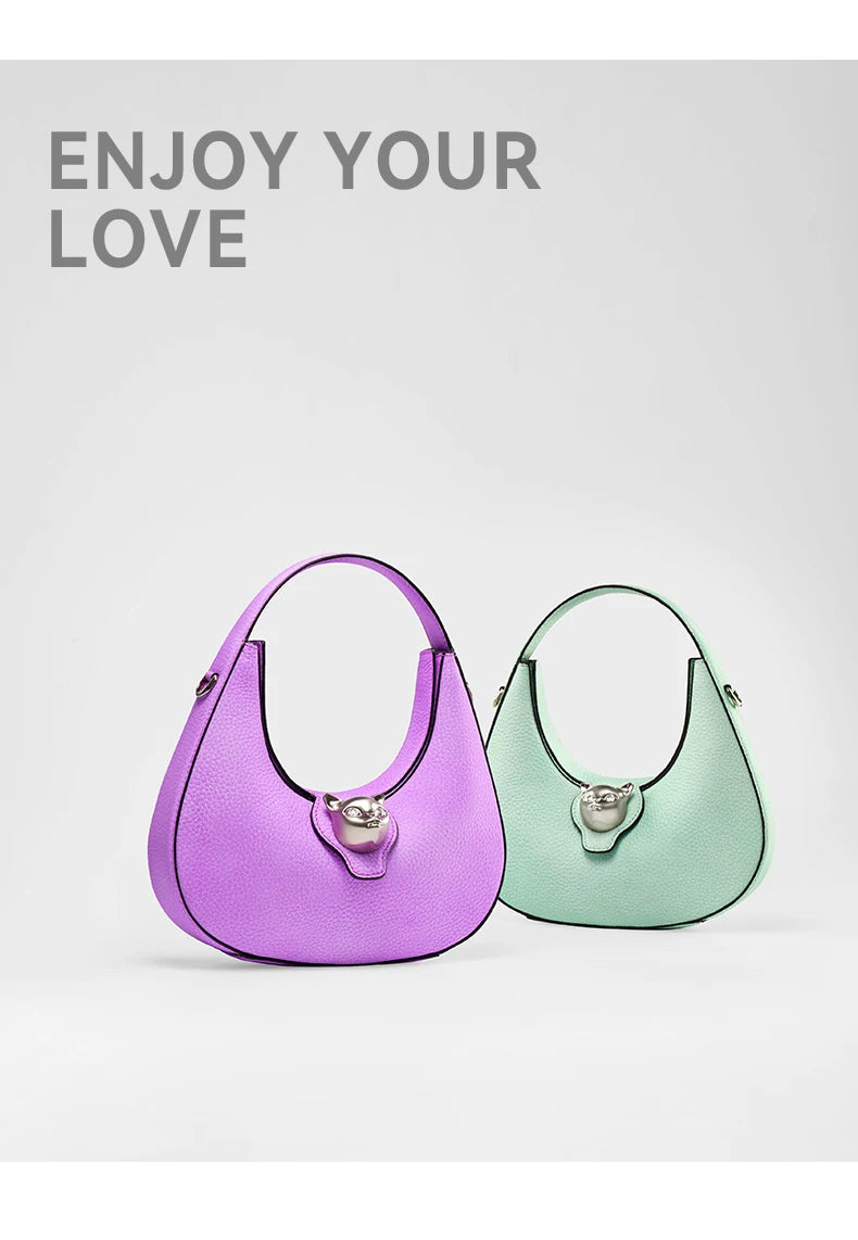 BAFELLI 2025 WOMEN'S BAG LUXURY BRAND GENUINE LEATHER CAT FASHION FEMALE TRENDING ORIGINAL PURSE DESIGNER LADY SHOULDER HANDBAGS