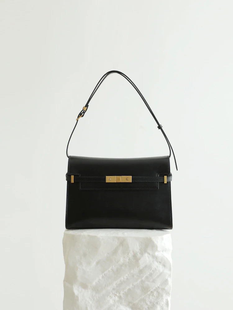 Designer luxury bag women's bag Premium vintage crossbody bag Casual commuter leather shoulder bag