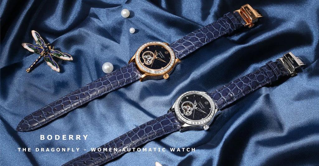 Boderry Luxury Watch Women Automatic Seagull ST1 Diamond Skeleton Sapphire Crystal Glass Female Waterproof Wristwatch Marry Gift