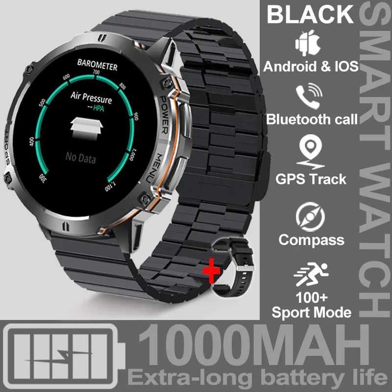 For XIAOMI 1000MAH endurance Sport Smart Watch Men 1.73-inch HD Screen GPS tracker Compass Bluetooth Call Waterproof Smart Watch