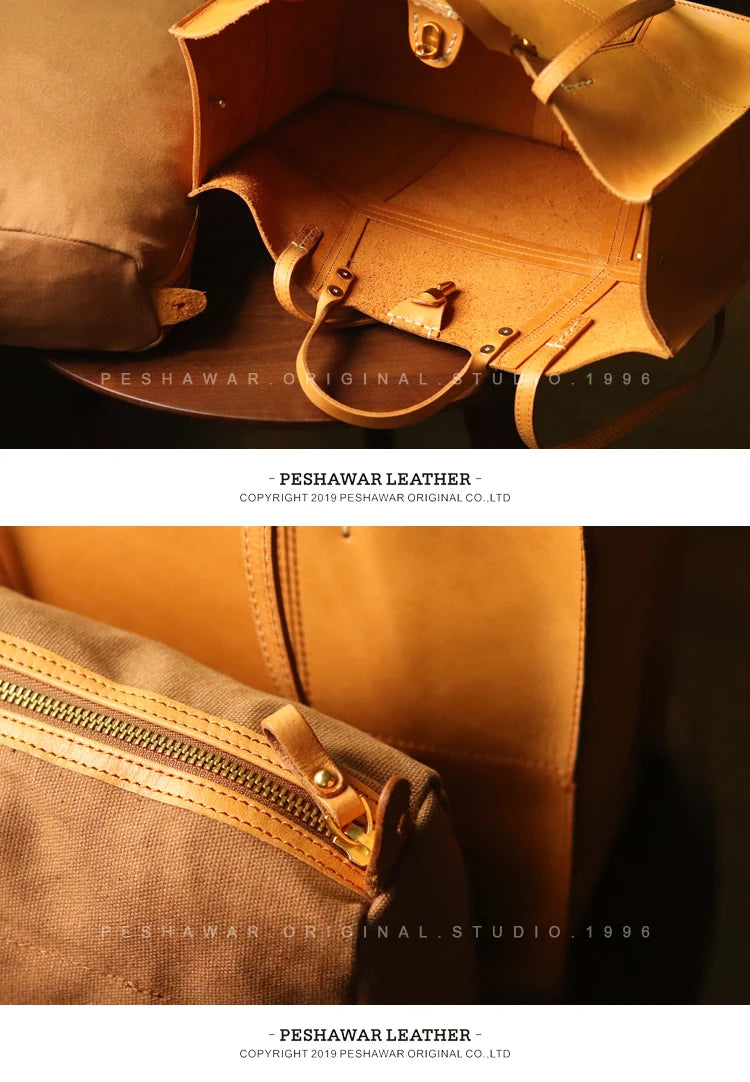 Genuine Leather Women's Handbags Cowhide Large Capacity Lady Tote Bag Niche Retro Commuter Portable Shoulder Bags 2025 New