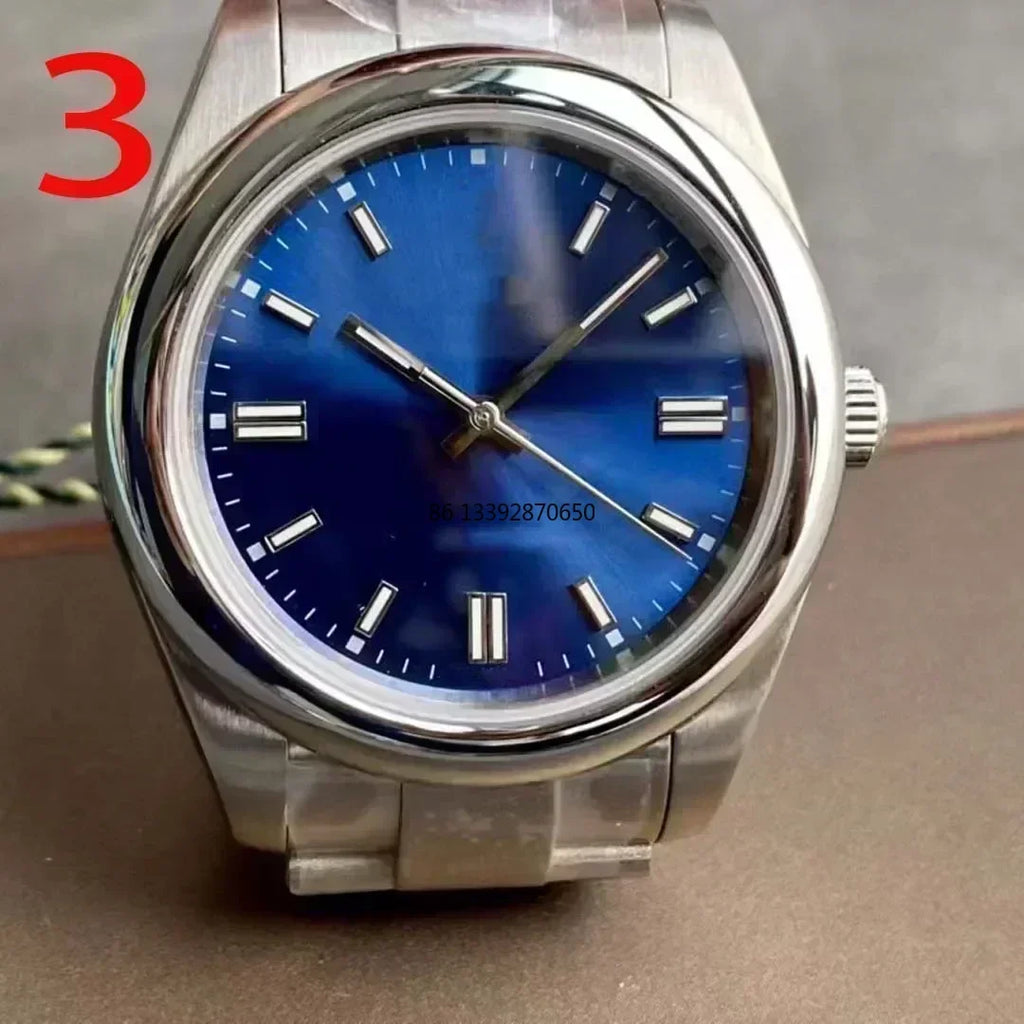 Customized Luxury Automatic Watch for Men Mechanical Watches Black Blue Luminous Women Stainless Steel  Sapphire Free shipping