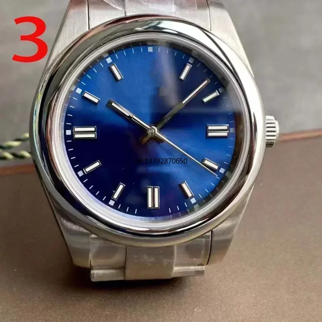 Customized Luxury Automatic Watch for Men Mechanical Watches Black Blue Luminous Women Stainless Steel  Sapphire Free shipping