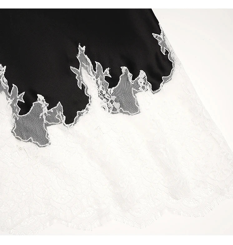 2025 New Arrival Summer Women Casual High Waist Elegant Slim Pencil Skirt Lace Patchwork Good Quality Ankle-length Skirts T11