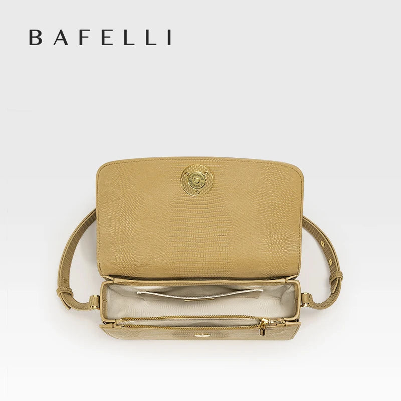 BAFELLI 2025 NEW TREND BOXY MESSAGE BAG LEATHER CAT WOMEN'S CROSSBODY FEMALE SHOULDER PURSE STYLISH FASHION LUXURY DESIGNER