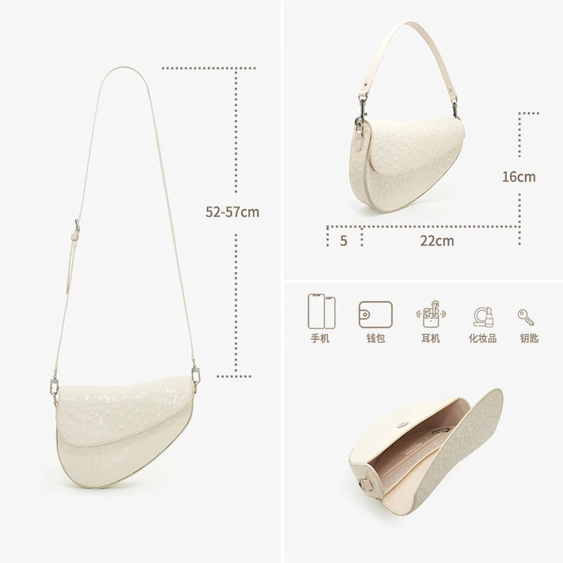 BAFELLI 2025 WOMEN'S NEW HANDBAG SADDLE ORIGINAL LUXURY DESIGNER BRAND EVENING BAGS SHOULDER FASHION FEMALE PURSE CROSSBODY