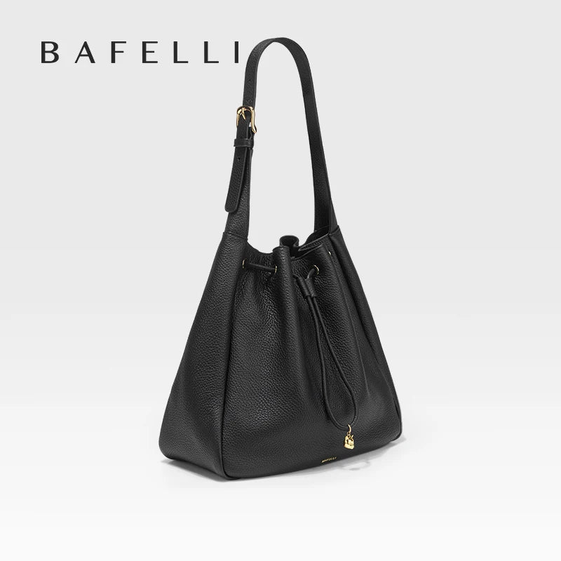 BAFELLI WOMEN'S NEW BAGS LUXURY FASHION LEATHER HANDBAGS STYLISH 2025 HIGH QUALITY DESIGNER BRAND CAPACITY LADIES SHOULDER PURSE