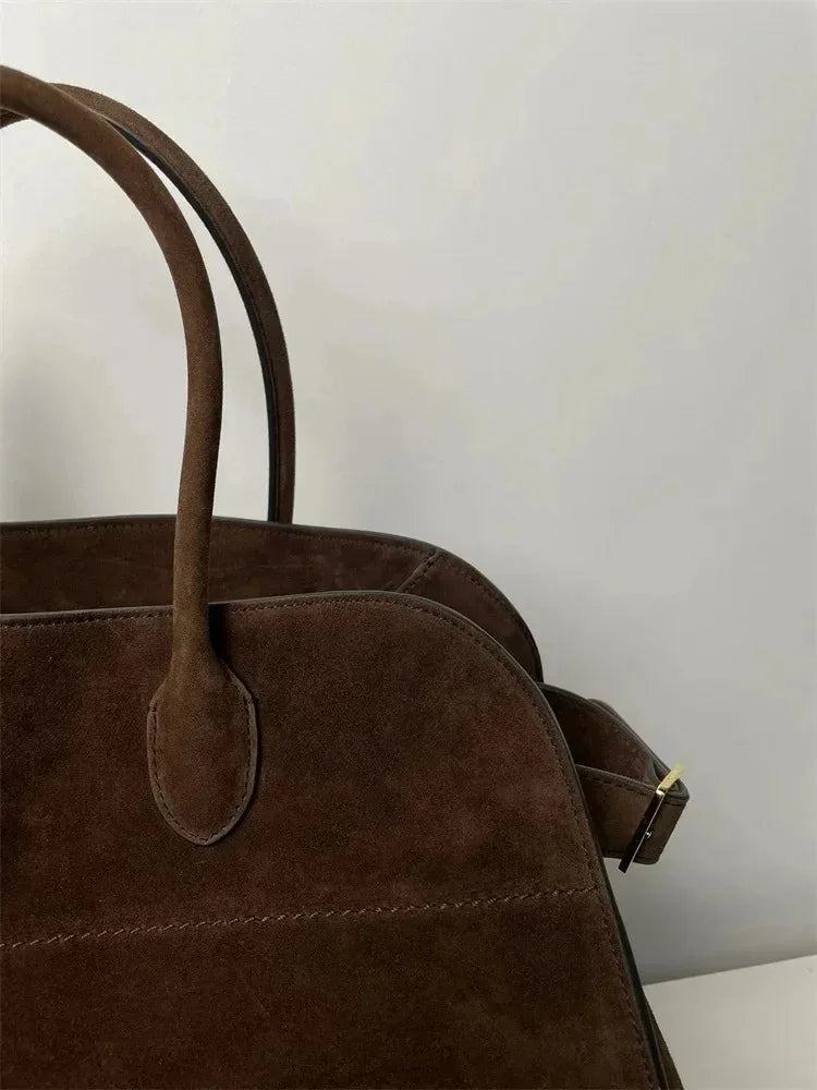 2025SSS Margaux 10/12/15 High Quality Tote Bag Fashion Large Capacity Casual Shoulder Bag Commute Suede Handbag