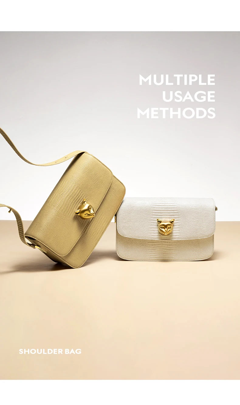 BAFELLI 2025 NEW TREND BOXY MESSAGE BAG LEATHER CAT WOMEN'S CROSSBODY FEMALE SHOULDER PURSE STYLISH FASHION LUXURY DESIGNER