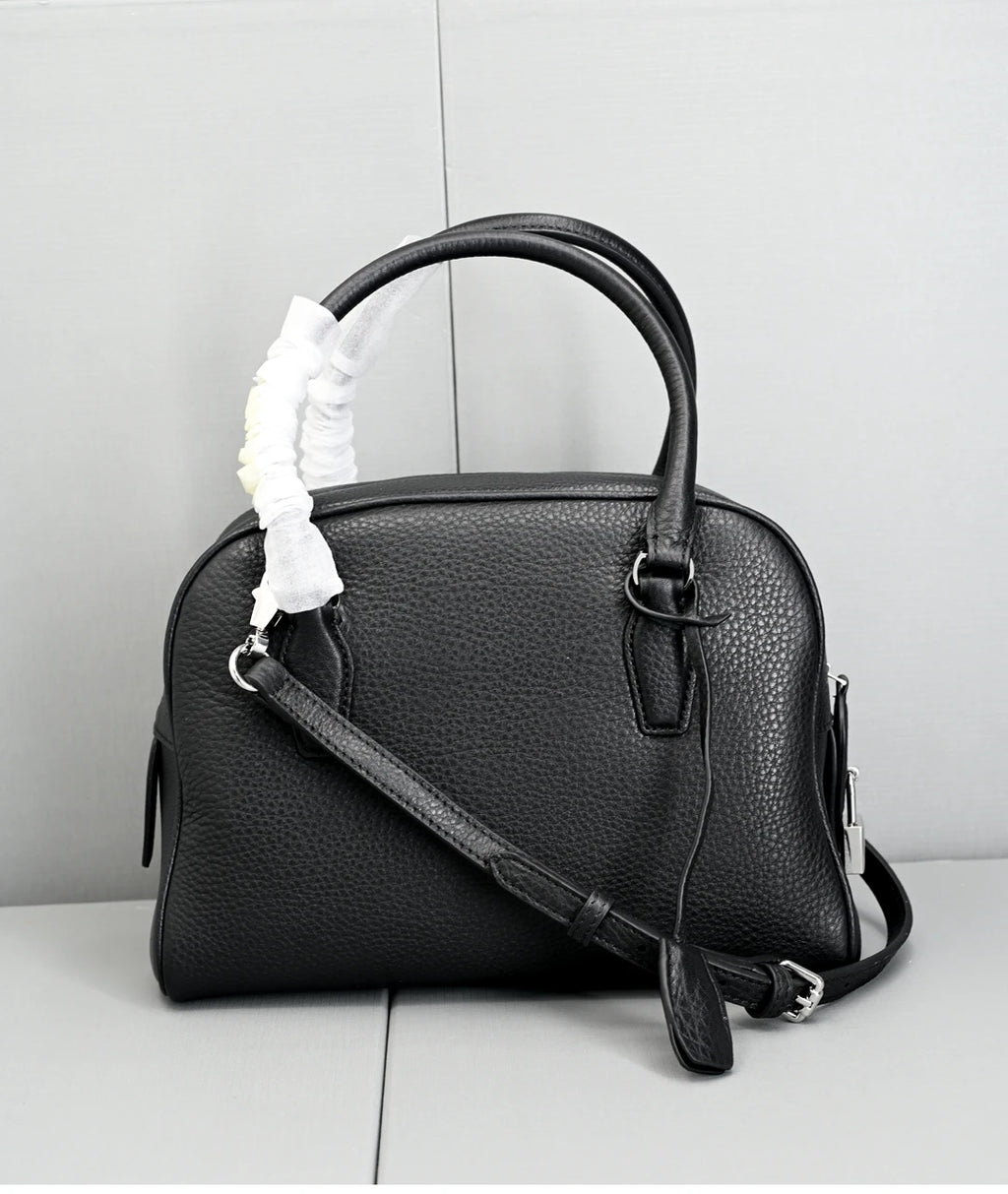 26cm Genuine Leather Handbag With Top Layer Cowhide New Women Shoulder Crossbody Bag Versatile Commuting Soft Texture