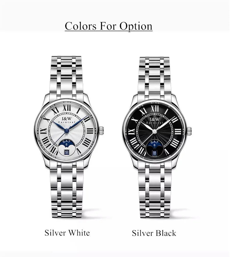 Switzerland Made Watch for Women CARNIVAL Brand Luxury Automatic Mechanical Watches Ladies Fashion Waterproof 2025 Reloj Mujer