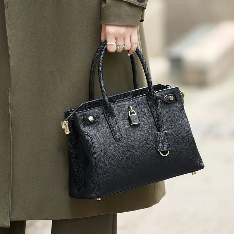 ZOOLER Real Soft Totes Genuine Leather Single Shoulder Bag Cow Skin Women  Milky Purses Quality Handbag Female#HY553