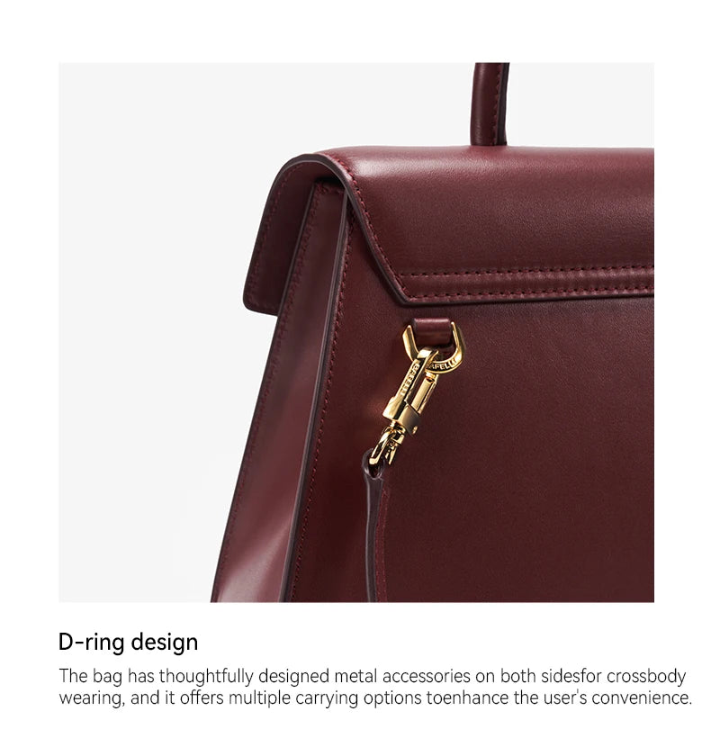 Genuine Leather Women's Bag 2025 New Model Large Capacity Handheld Crossbody Bag Fashionable and Versatile for Autumn and Winter