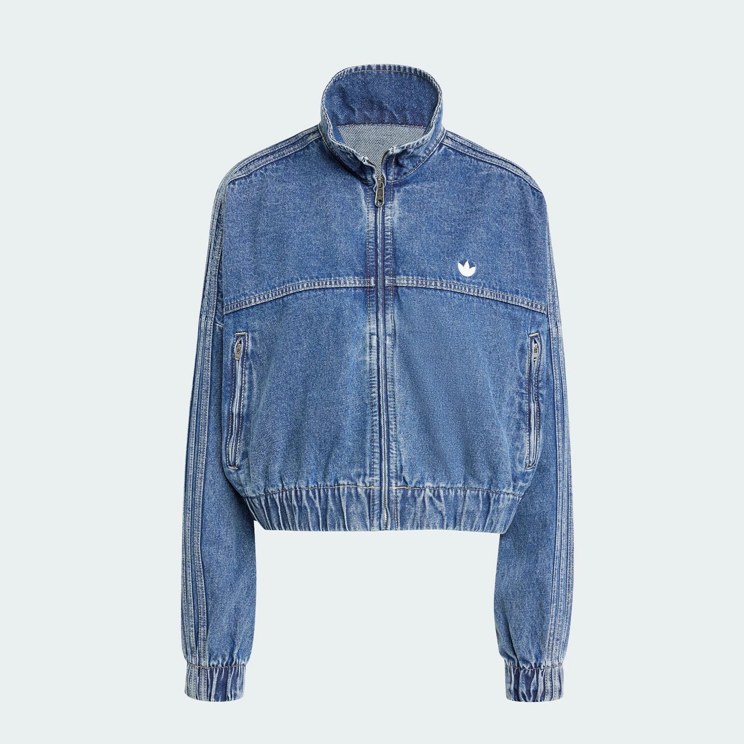 Adidas Official Genuine Three Stripes Women's Sports Zippered Casual Lapel Jacket IW5762