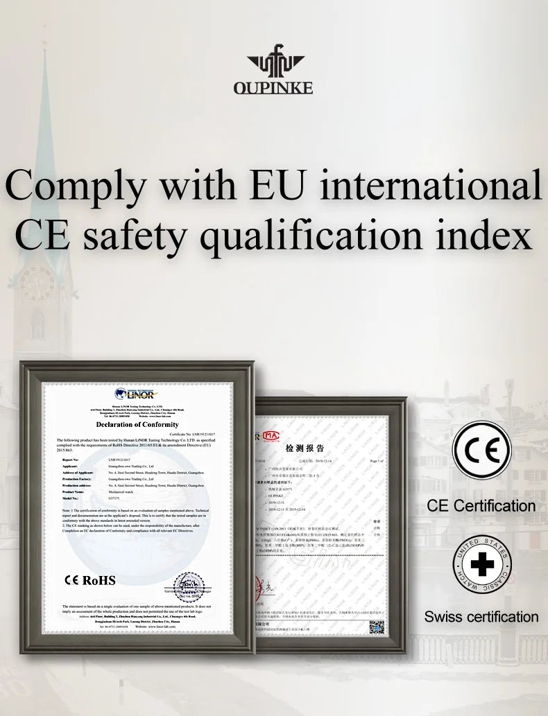 OUPINKE 3170 Womens Watch Elegant Luxury Original Automatic Mechanical Dual Calendar Watches For Ladies Waterproof Reloj Mujer