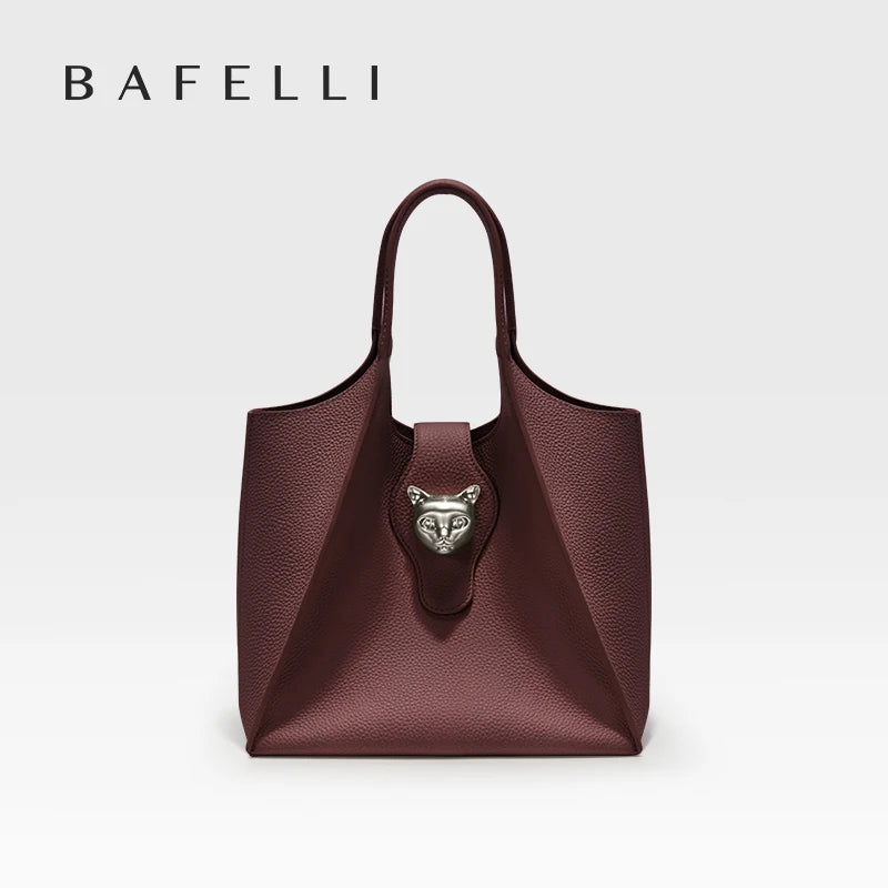 BAFELLI 2025 WOMEN'S HANDBAG TOTE TRAVEL BAGS GENUINE LEATHER CASUAL FASHION LUXURY BRAND UNISEX PURSE BUSINESS STYLISH DESIGNER