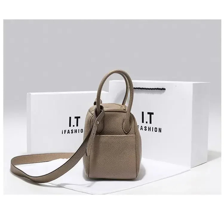 Genuine Leather Lady Lindi Bag Large Shoulder Bag for Women Cute Ladies Side Bag Luxury Handbags BH3